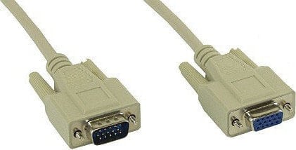 InLine 17737 VGA кабель 1 m VGA (D-Sub) Бежевый