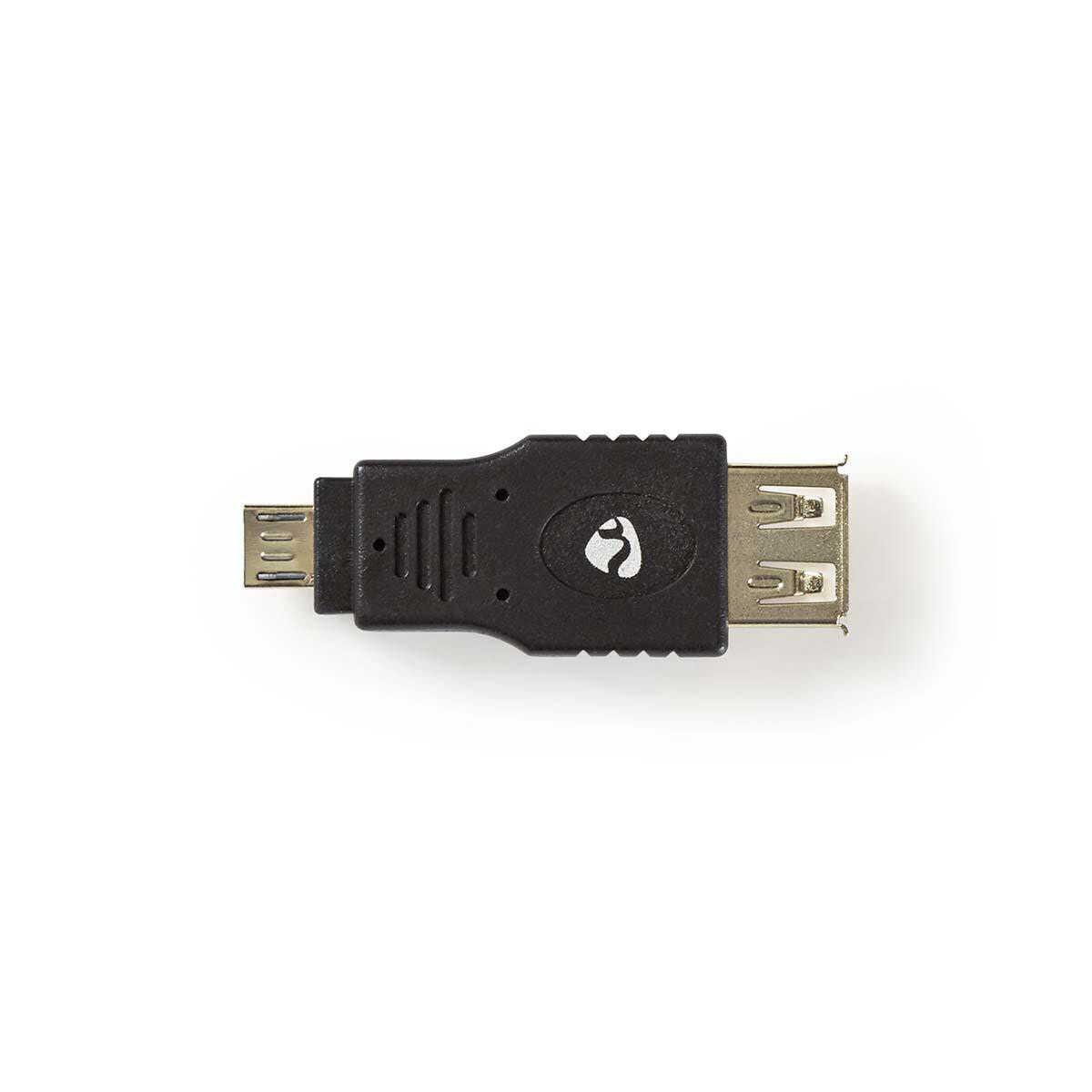 Nedis CCBW60901AT кабельный разъем/переходник Micro B Male USB A Female Антрацит