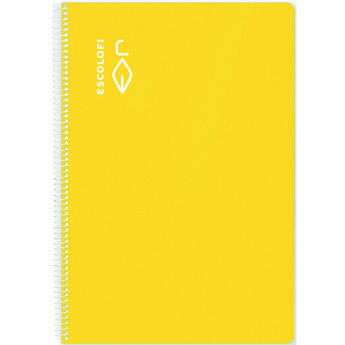 Notebook ESCOLOFI 5 Units Yellow Quarto 50 Sheets