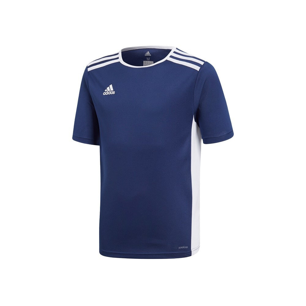 Мужская спортивная футболка синяя с логотипом Adidas JR Entrada 18