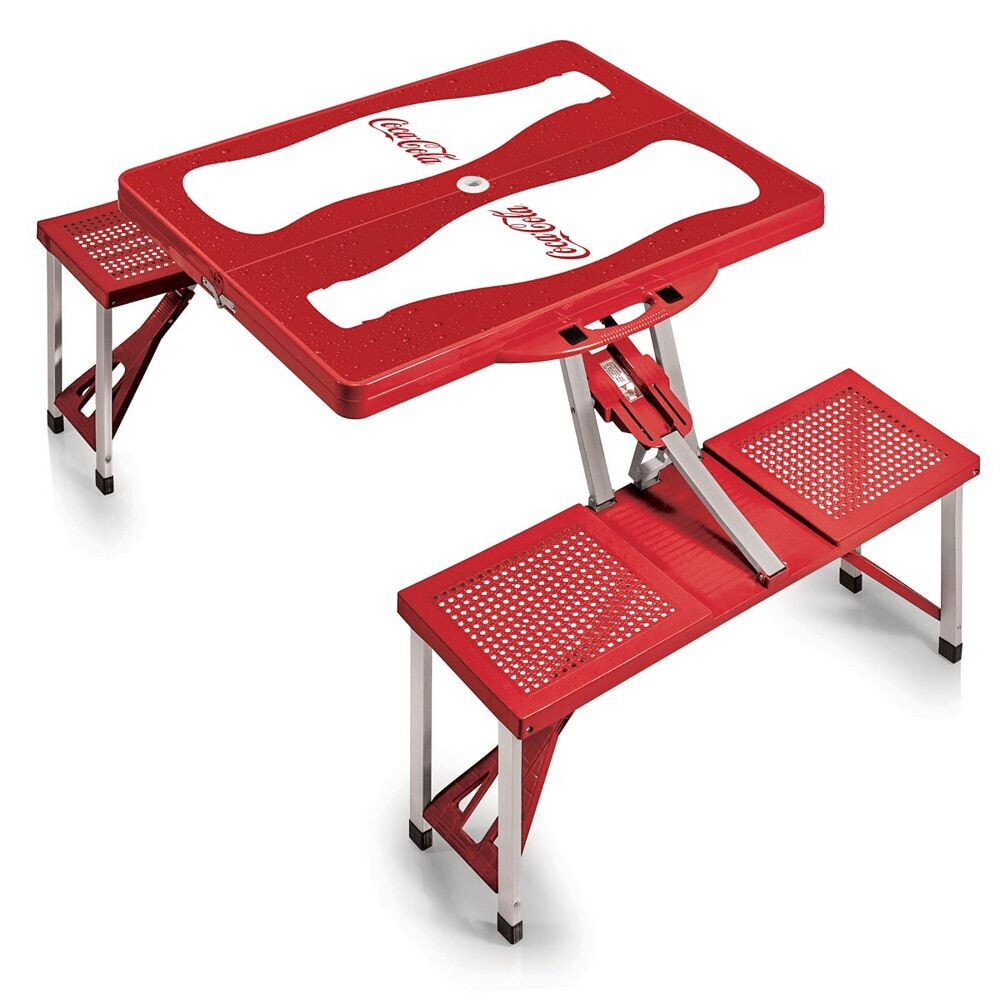 Oniva by Picnic Time Coca-Cola Picnic Table Portable Folding Table with Seats