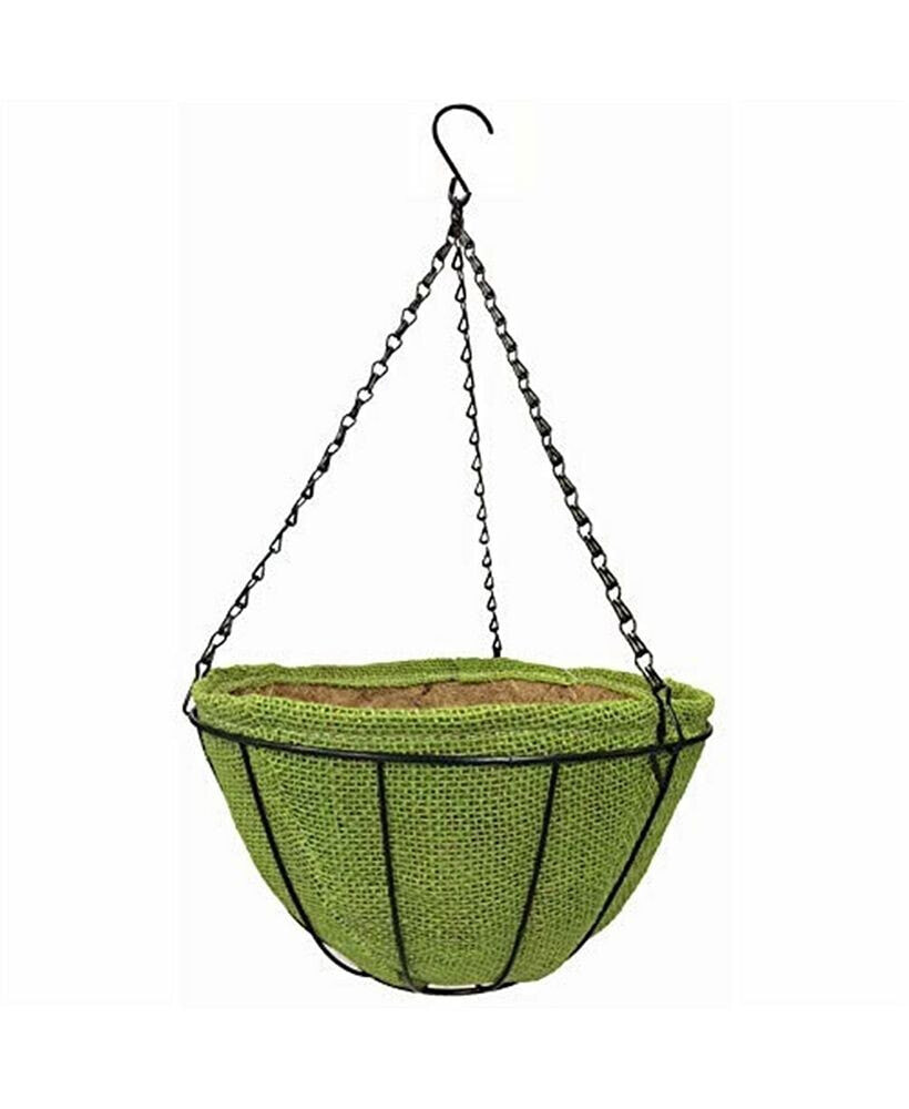 Gardener's Select gSALDJ214 Hanging Basket with Jute Coco Liner, 14