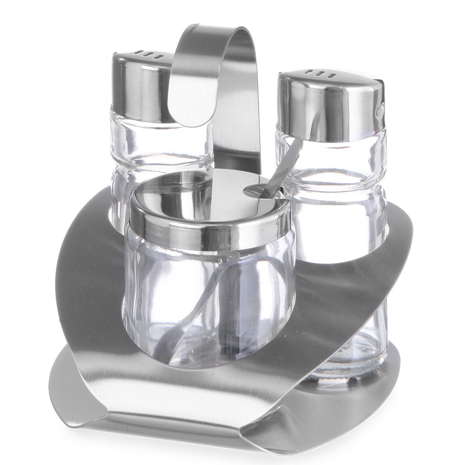 Stainless steel spice set salt pepper mustard - Hendi 465332