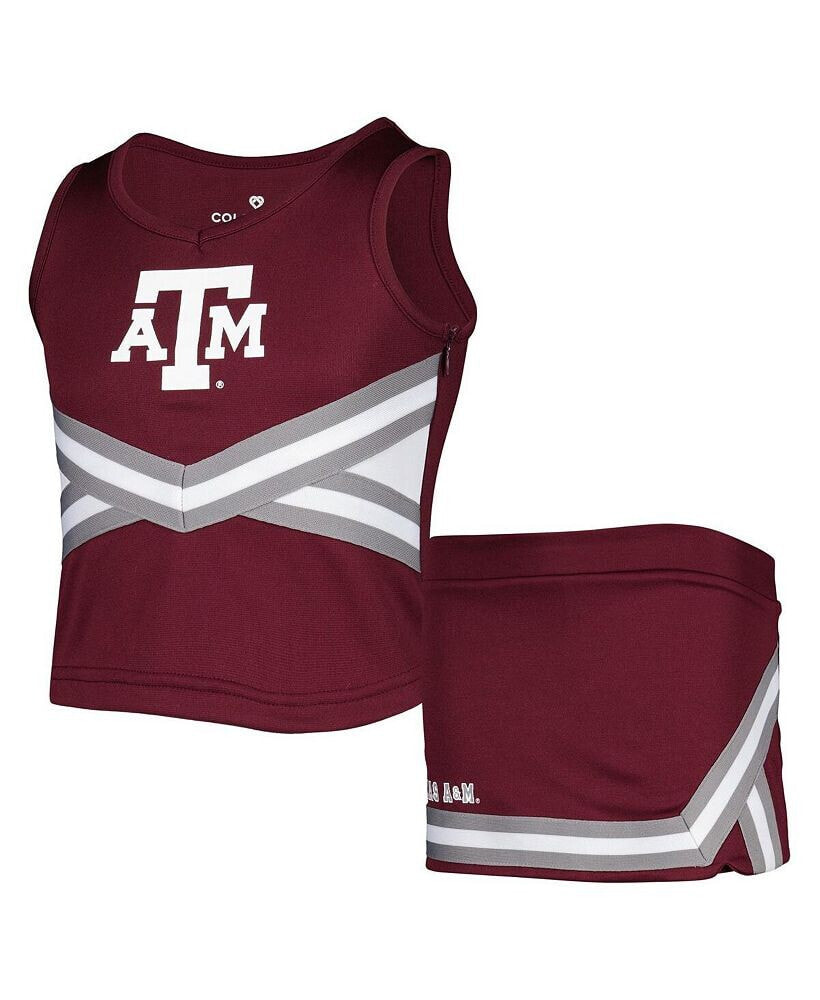 Colosseum big Girls Maroon Texas A&M Aggies Carousel Cheerleader Set