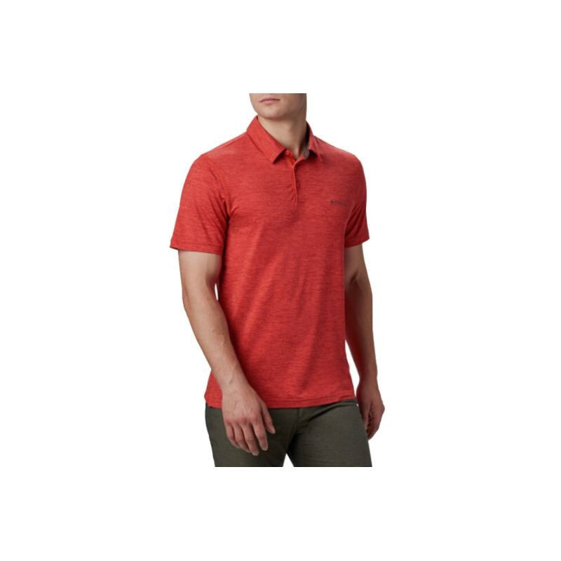 Мужская футболка-поло спортивная красная с логотипом Columbia Tech Trail M 1768701845