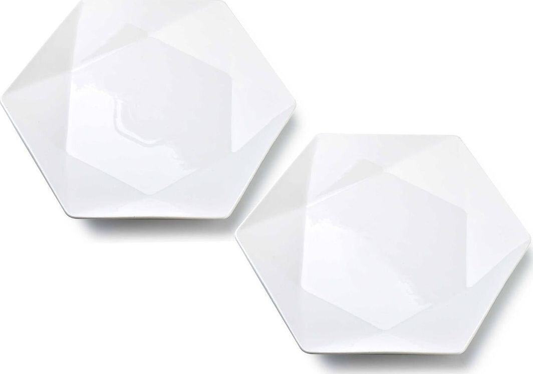 Affek Design RALPH WHITE Set of 2 flat plates 32.5cm x 28.5cm x h3cm