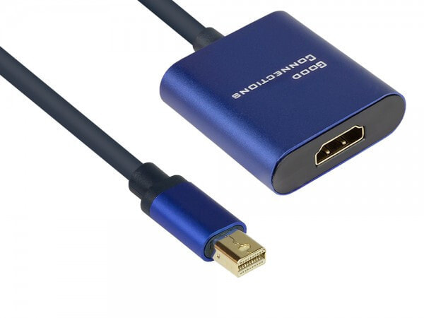 Alcasa MDP-HDMI2 видео кабель адаптер 0,2 m Mini DisplayPort HDMI Черный, Синий