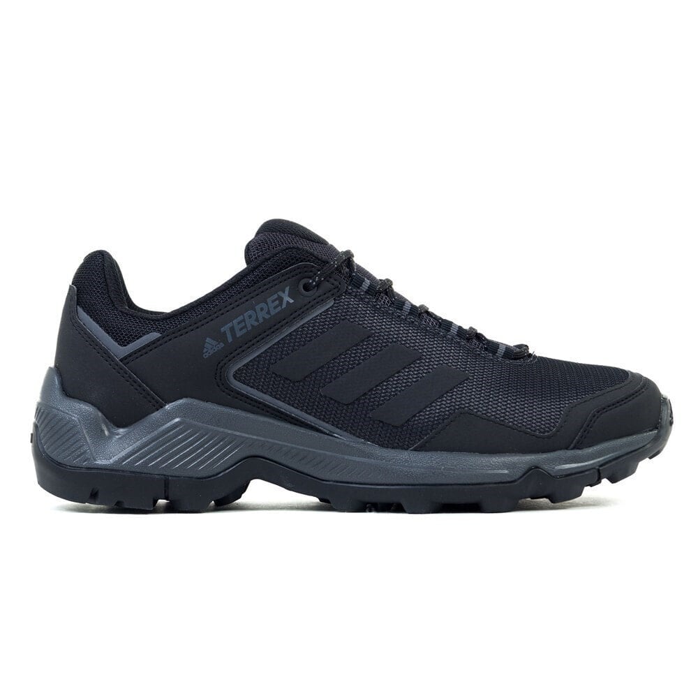 Мужские кроссовки спортивные треккинговые черные текстильные низкие демисезонные Adidas Terrex Eastrail
