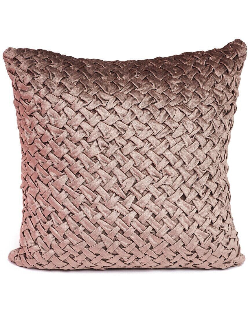 Harkaari Tight Smocked Throw Pillow Brown