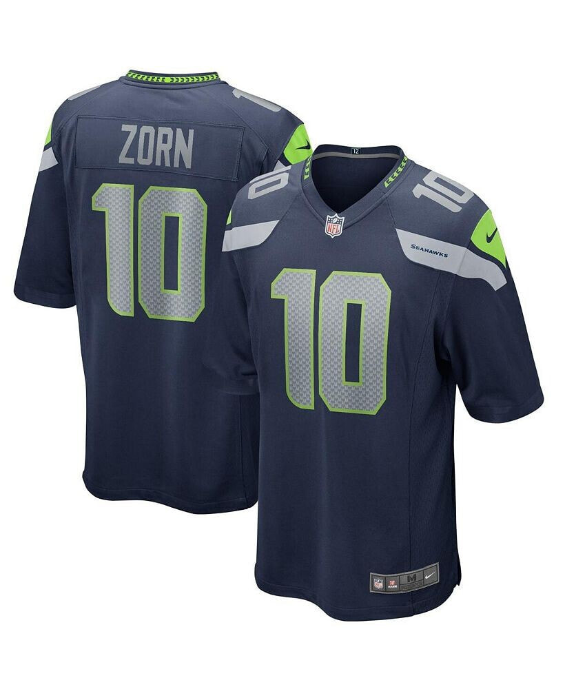 Men's Jim Zorn College Navy Seattle Seahawks Game Retired Player Jersey