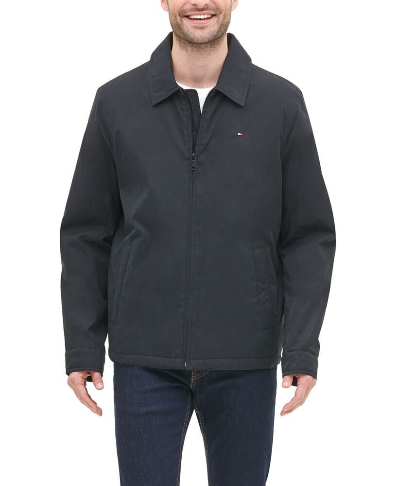 Tommy Hilfiger men's Classic Front-Zip Filled Micro-Twill Jacket