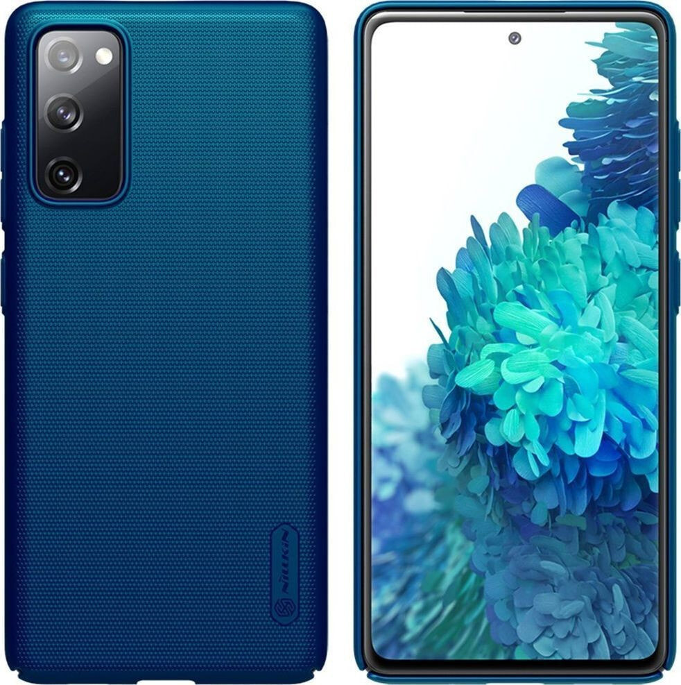 Чехол силиконовый синий Samsung Galaxy S20 FE NILLKIN