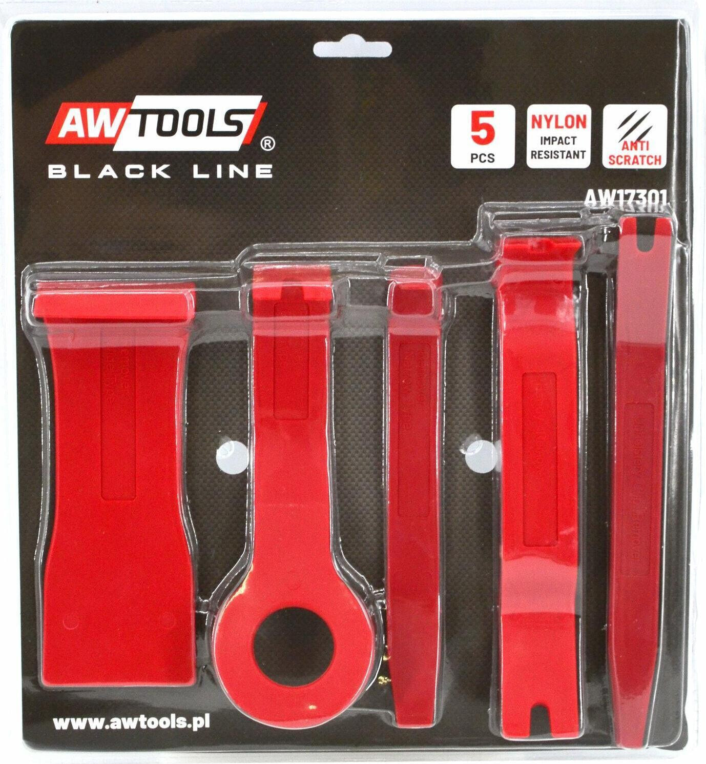 AWTools AWTOOLS ZESTAW ŚCIĄGACZY DO TAPICERKI NYLON 5cz . AW17301