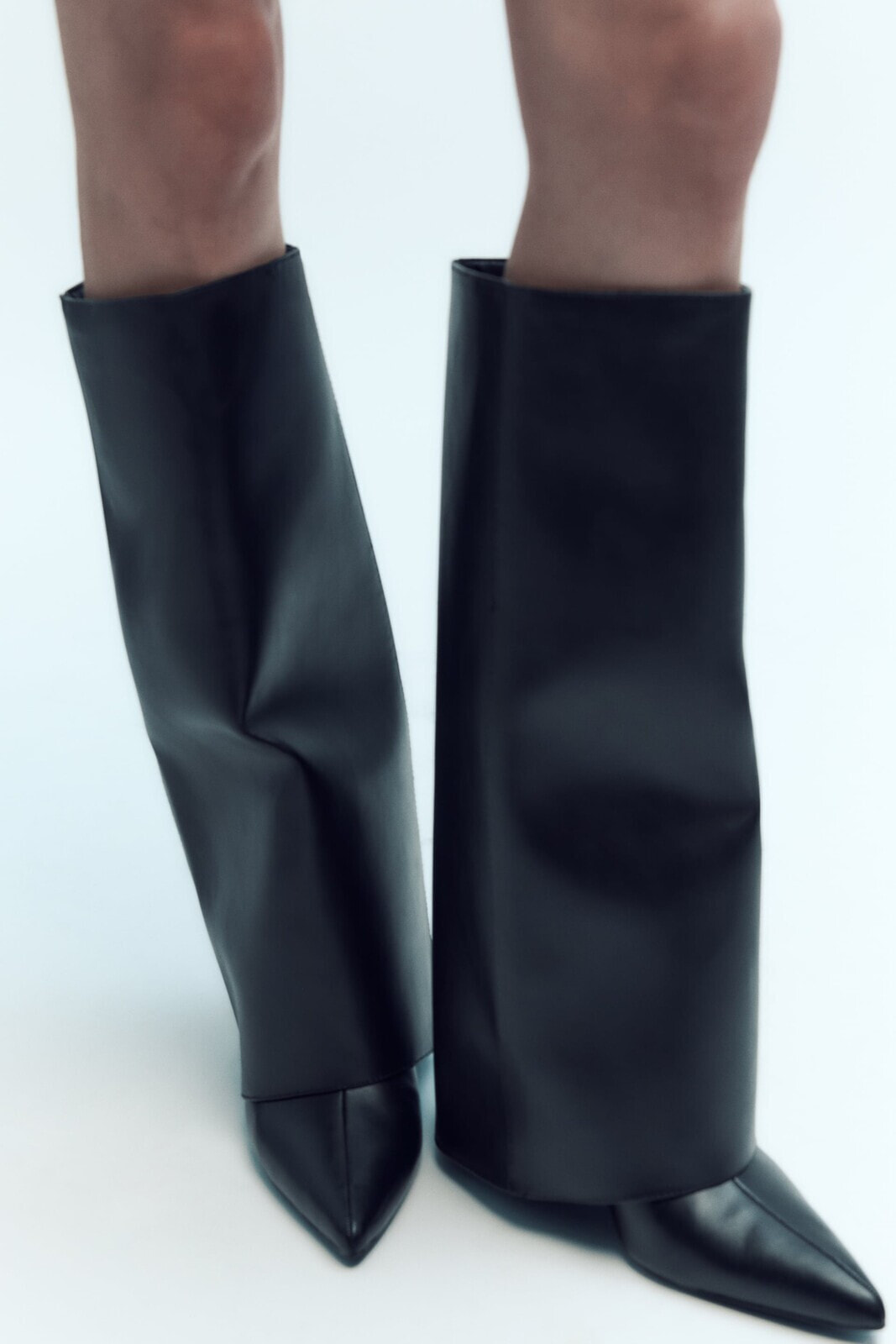 High-heel footed legging boots