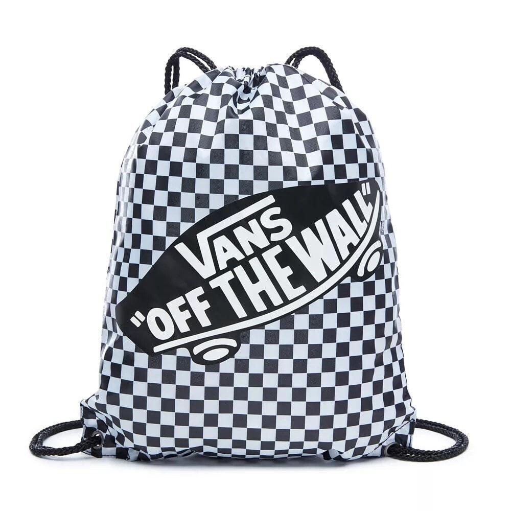 Женский спортивный рюкзак Vans  логотип, принт в клетку,  мешок со шнуровкой.