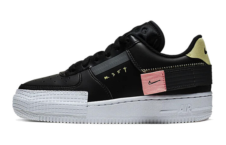 Nike Air Force 1 Low Type 复古休闲 低帮 板鞋 GS 黑绿 / Кроссовки Nike Air Force 1 Low Type GS BQ4793-001