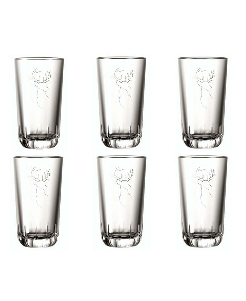 La Rochère majestic Stag 12 Ounce Double Old-Fashioned Glass, Set of 6