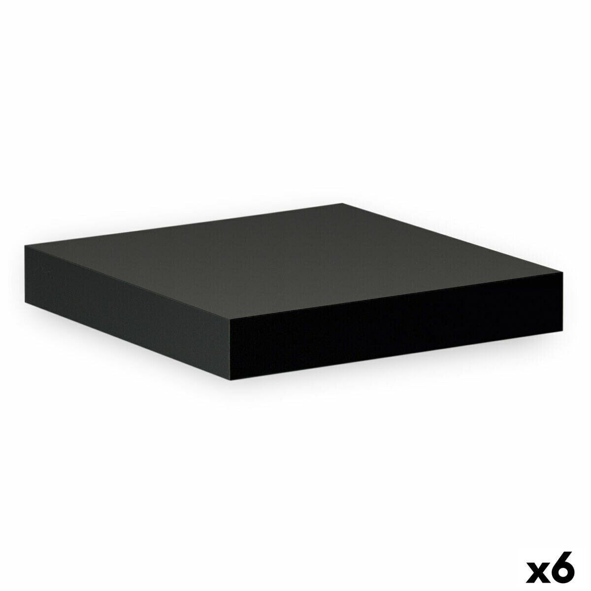 Shelve Confortime Black MDF Wood 23,5 x 23,5 x 3,8 cm (6 Units)