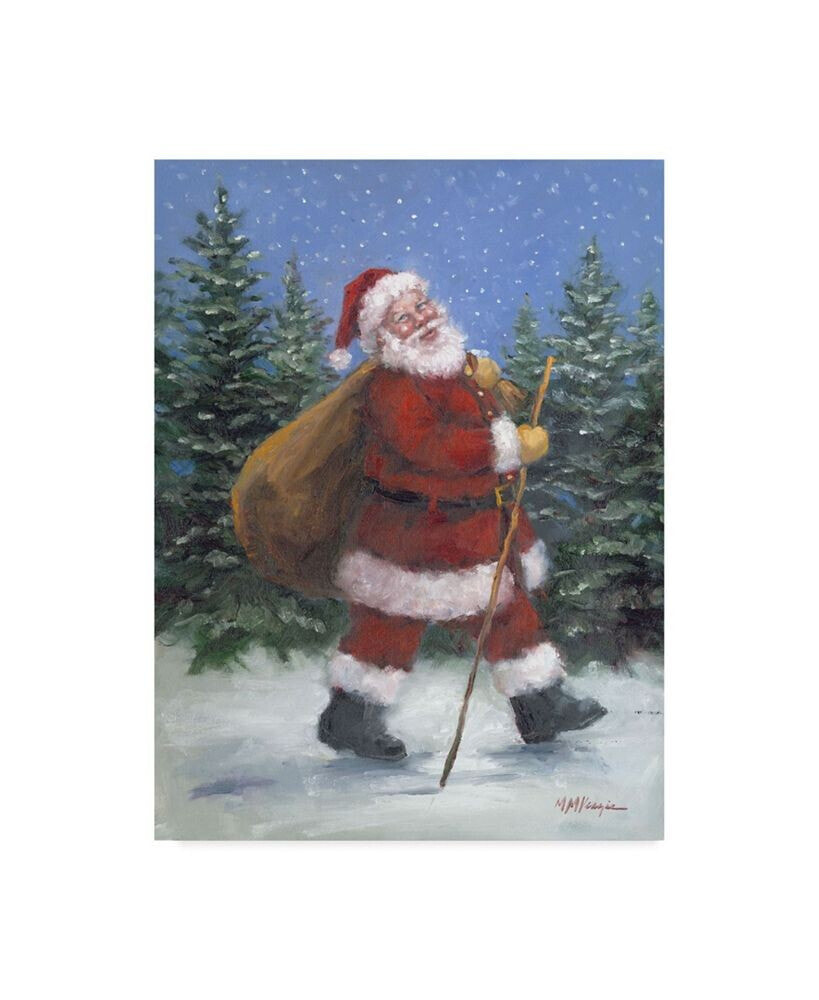 Trademark Global mary Miller Veazie 'Walking Santa' Canvas Art - 18