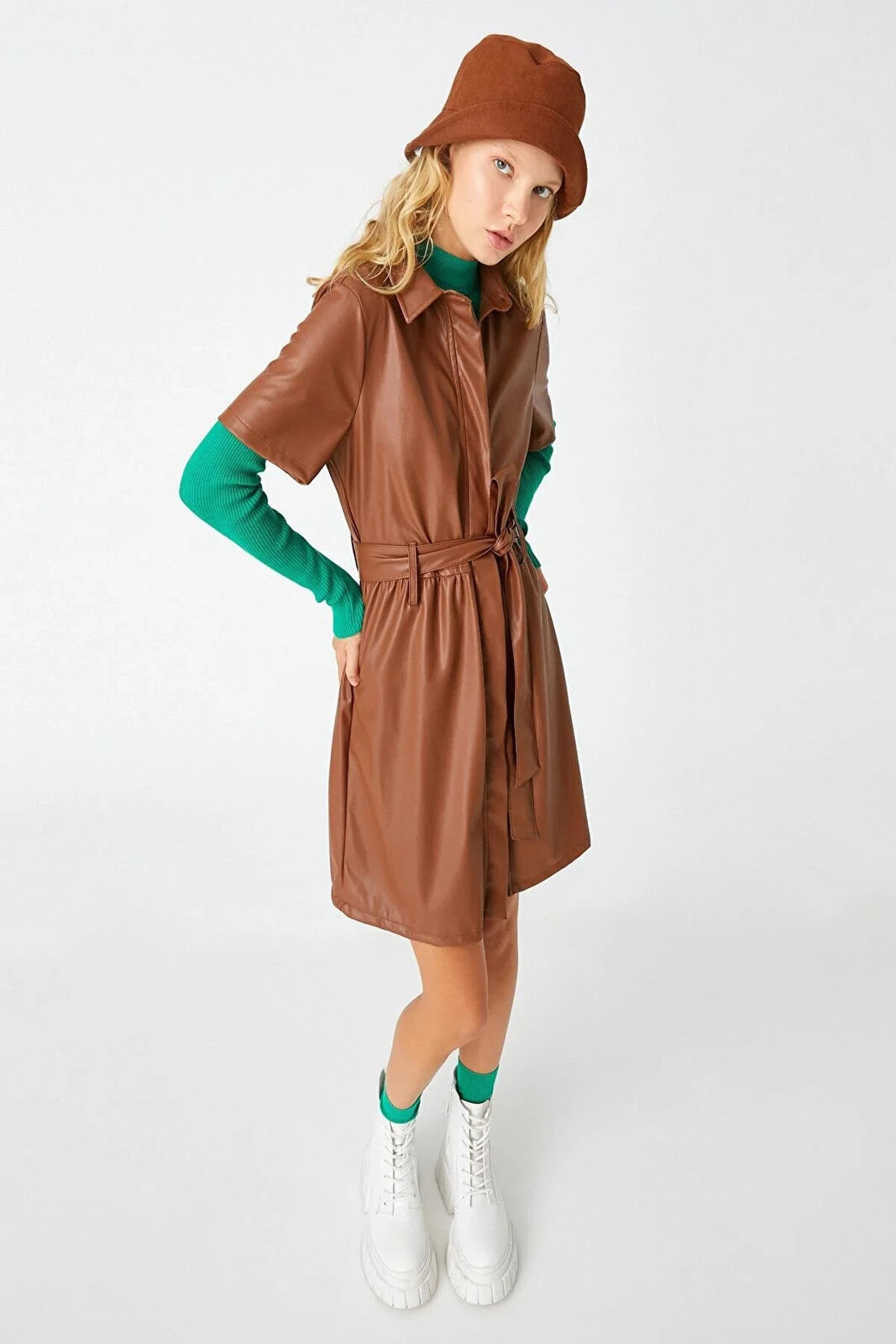 Kadın Kahverengi Elbise 3WAL80011IW