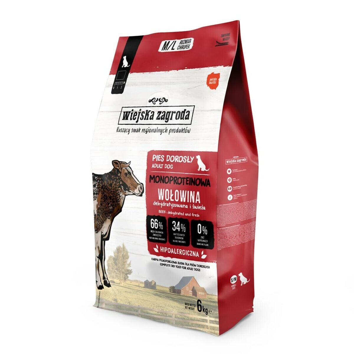 Fodder WIEJSKA ZAGRODA Monoprotein Beef Veal 6 Kg