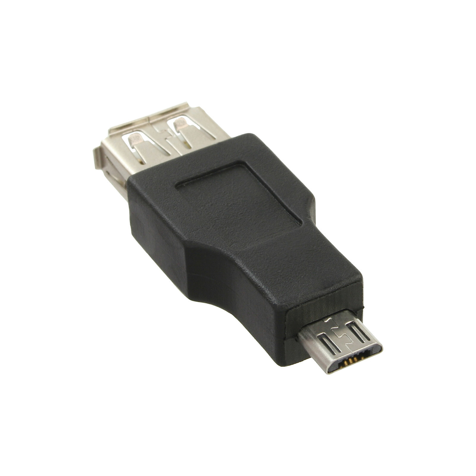 InLine 31604 кабельный разъем/переходник USB Micro-B USB A Черный