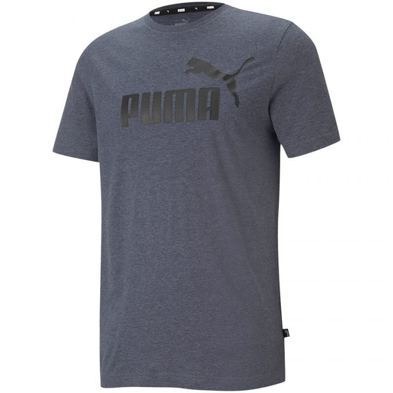 Мужская футболка спортивная серая с логотипом Puma ESS Heather Tee M 586736 06