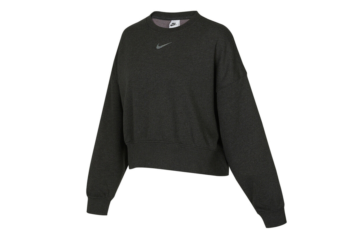 Nike Sportswear Women's Essential Fleece Crew Sweatshirt Dark Grey