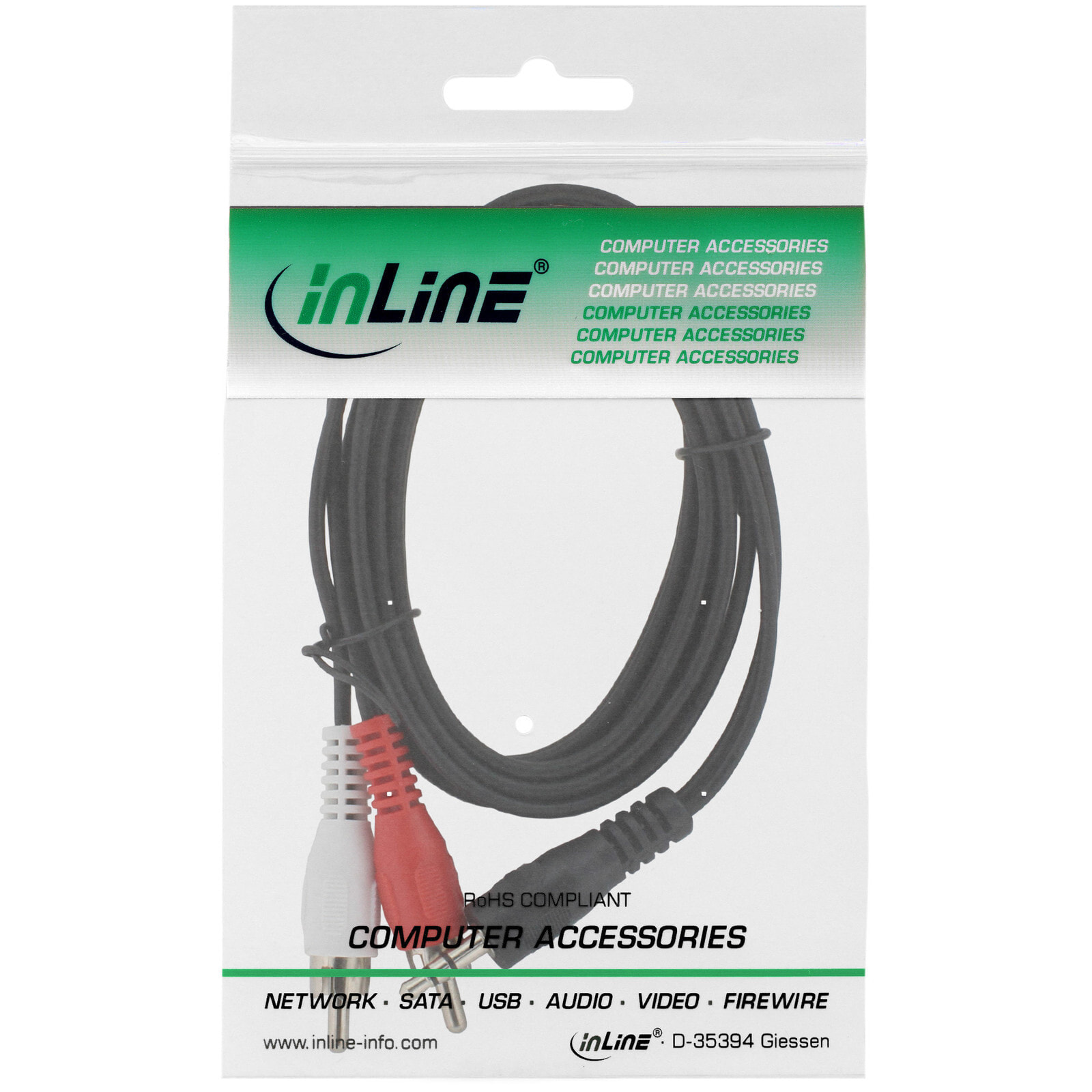 InLine 89939S аудио кабель 1,5 m 3,5 мм Черный