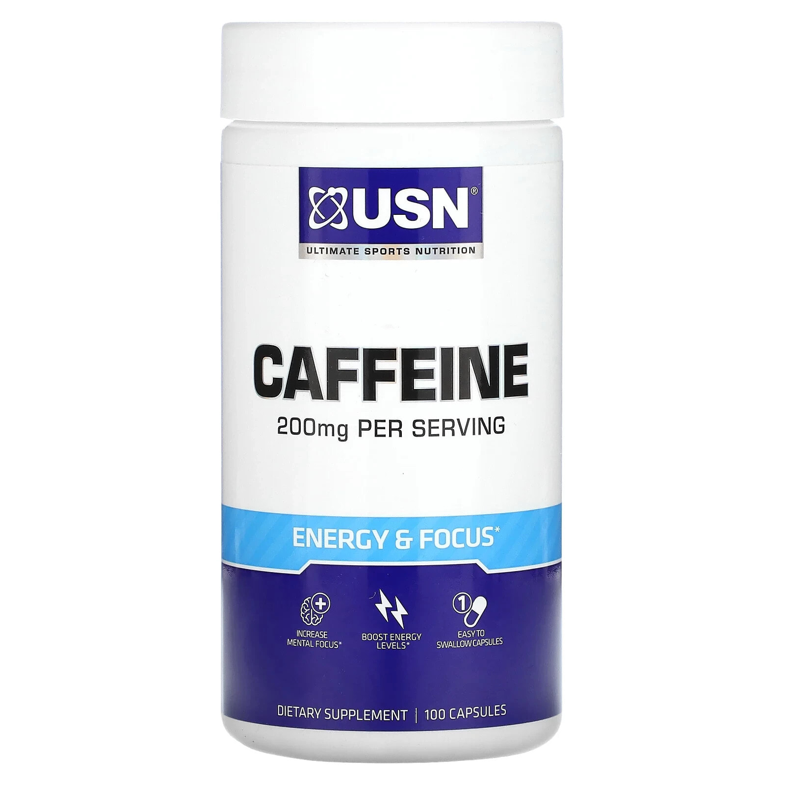 Caffeine, 200 mg, 100 Capsules