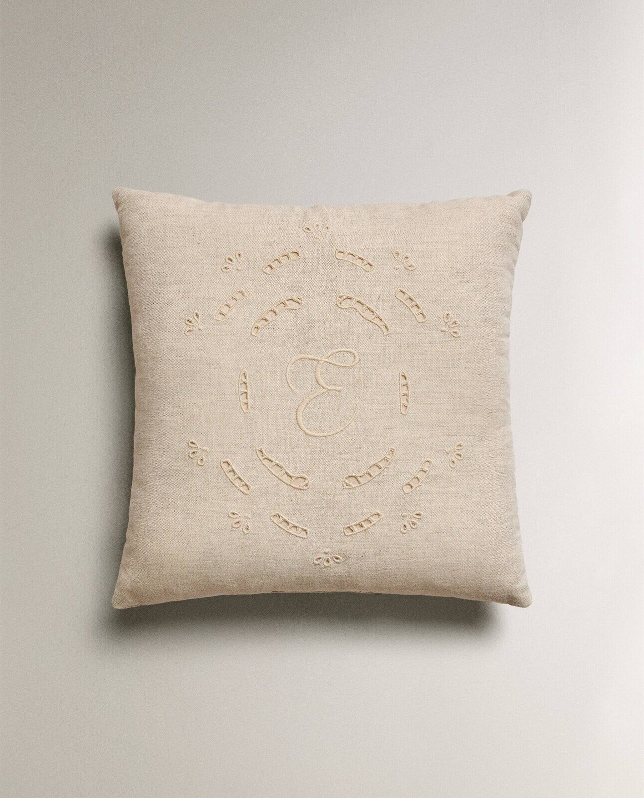 Children’s embroidered initial cushion