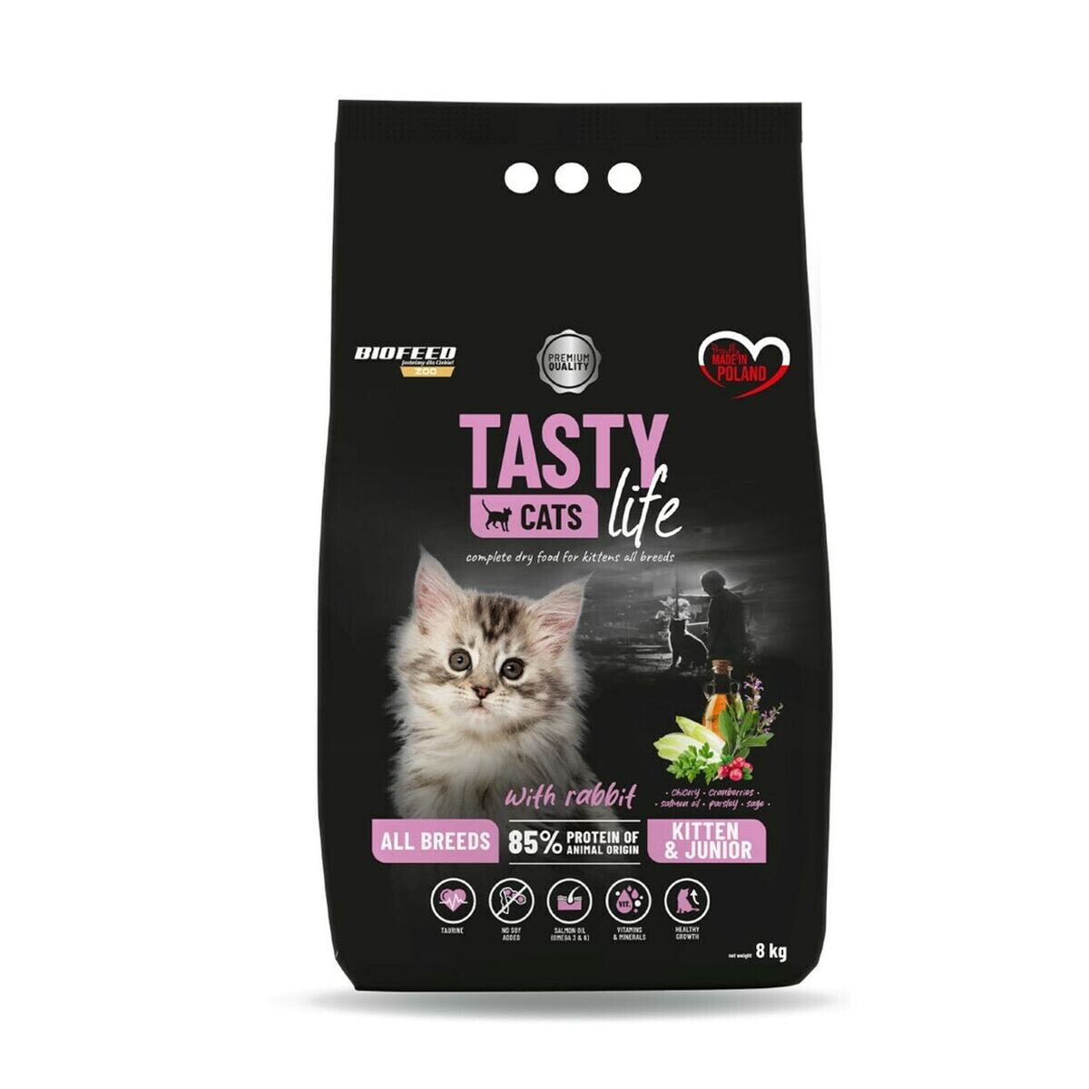 Cat food Biofeed Tasty Cats Life Rabbit 8 kg