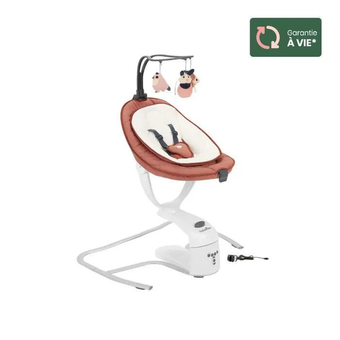 Babymoov Swoon Motion Elektrische Babyschaukel, 360 Sitz, Terrakotta