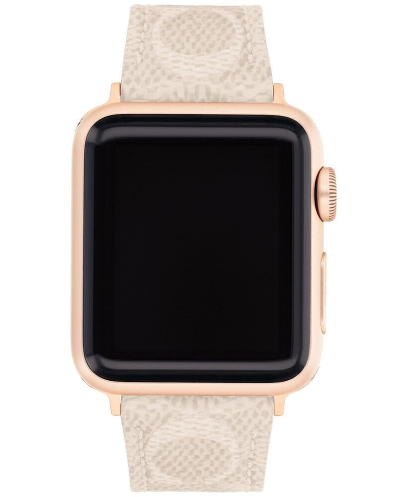 COACH sand Canvas Strap 38/40/41mm Apple Watch Band