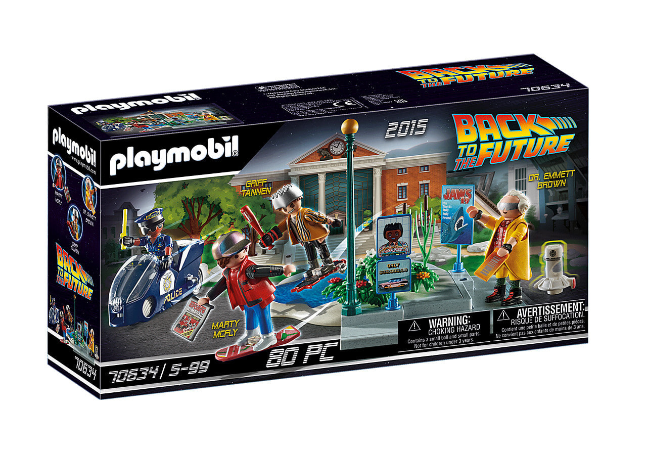Playmobil Назад в будущее, Часть II Погоня на ховерборде, Полиция, Мальчик/Девочка, 5 лет, Разноцветный, Пластик
