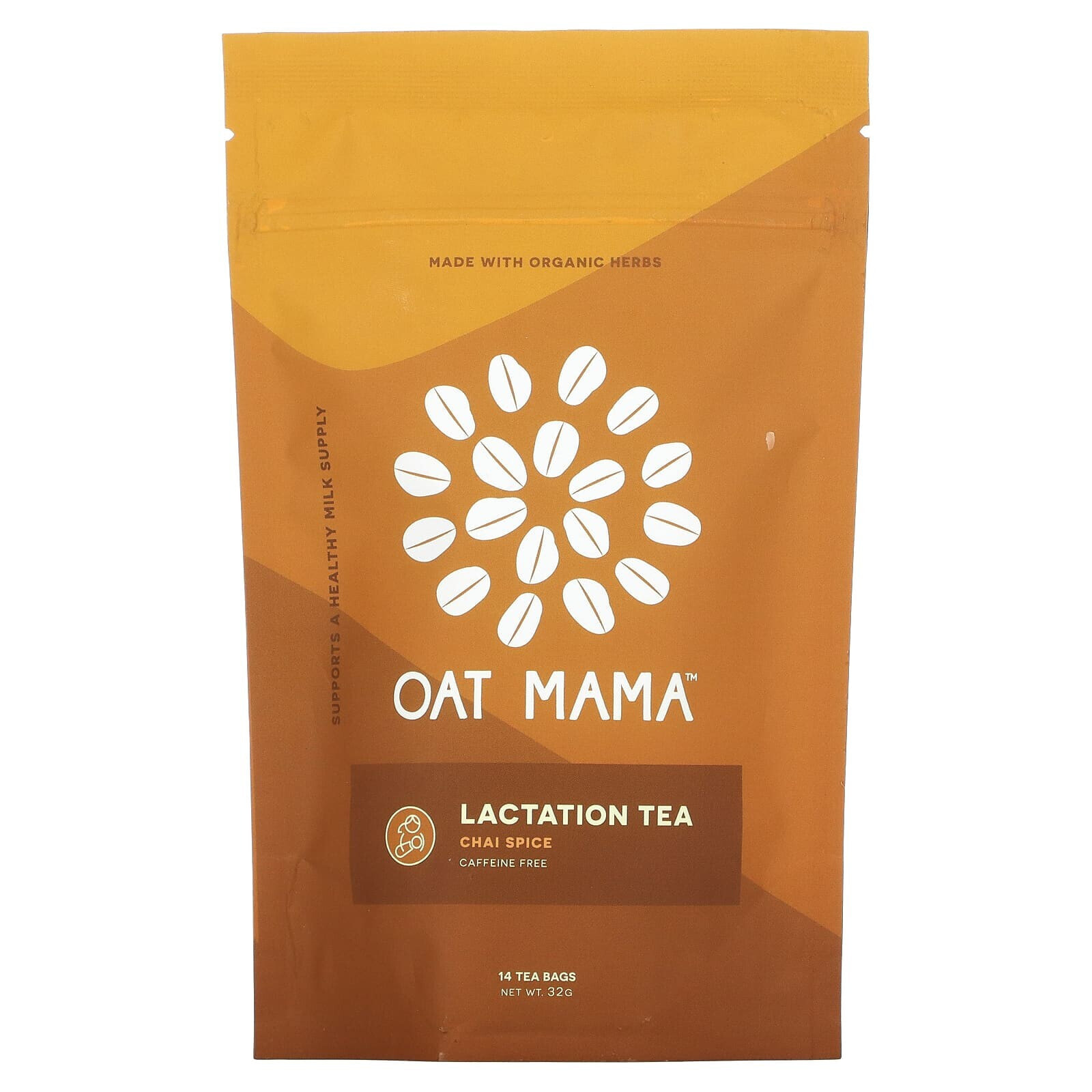 Oat Mama, Lactation Tea, чай со специями, 14 чайных пакетиков, 32 г