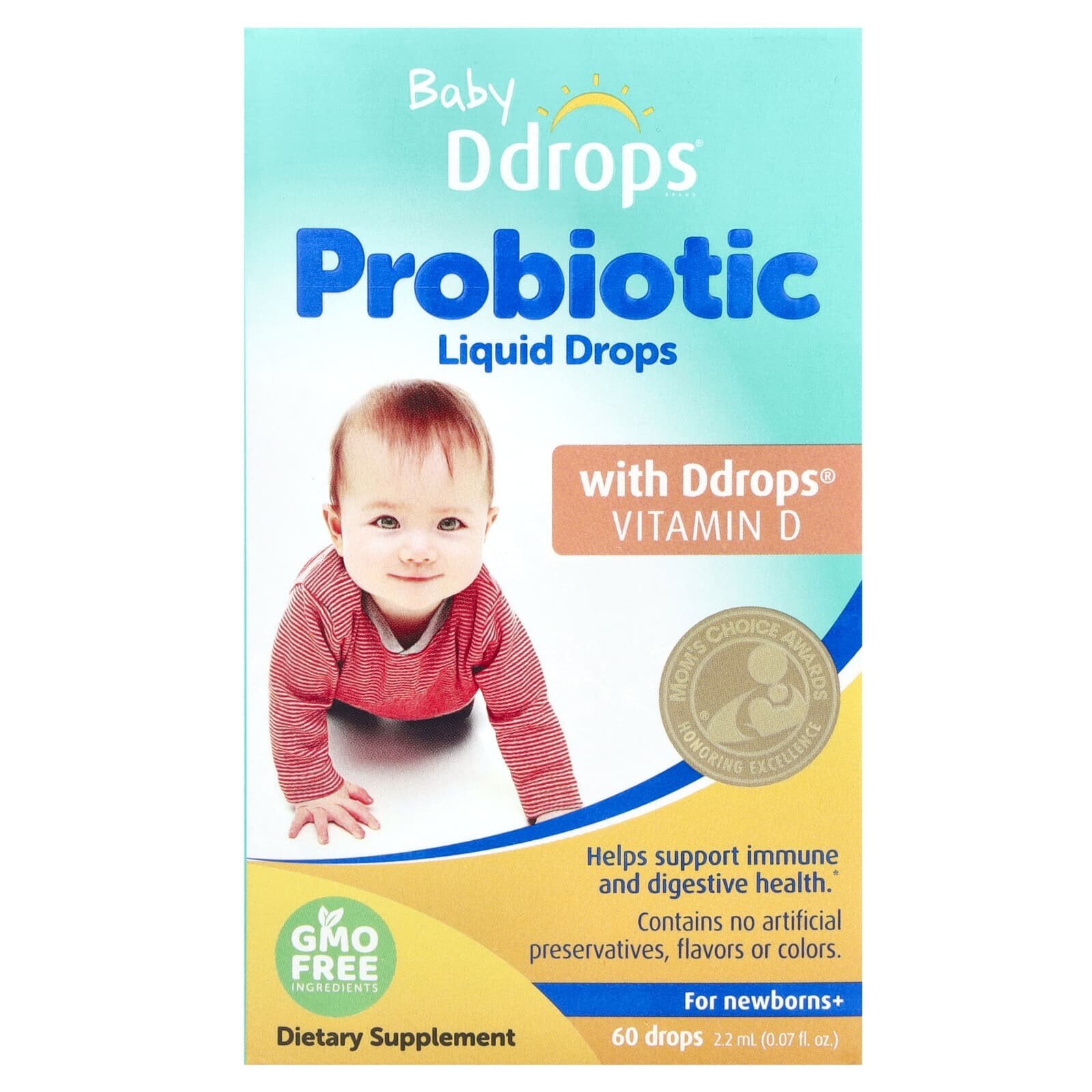 Baby, Probiotic Liquid Drops, For Newborns+, 60 Drops, 0.07 fl oz (2.2 ml)