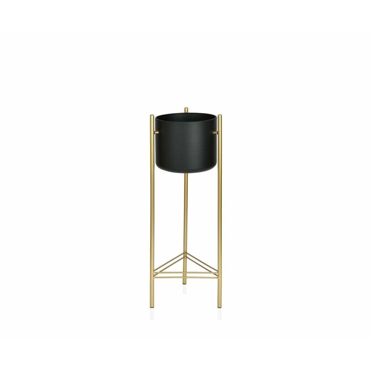 Planter with stand Alexandra House Living Black Golden Metal 28 x 80 x 28 cm