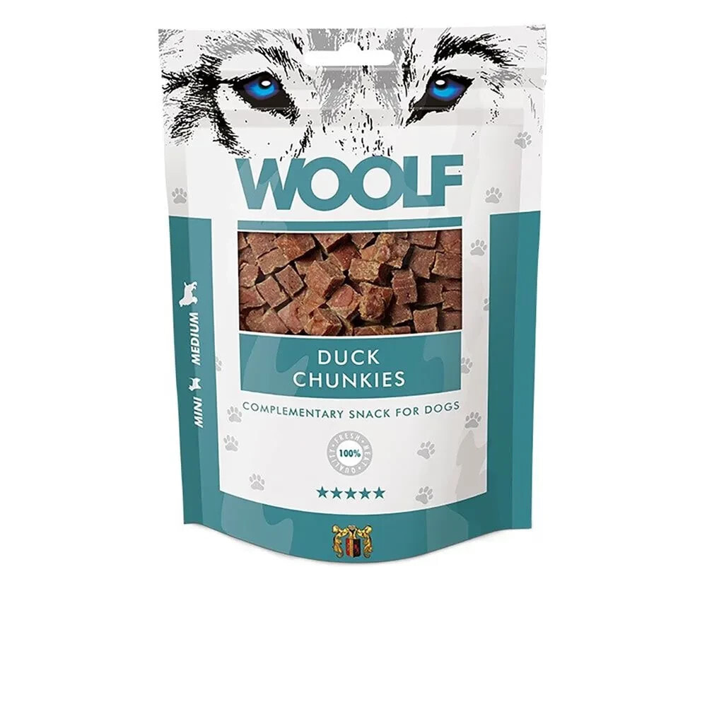 WOOLF Duck Chunkies dog treat 100g