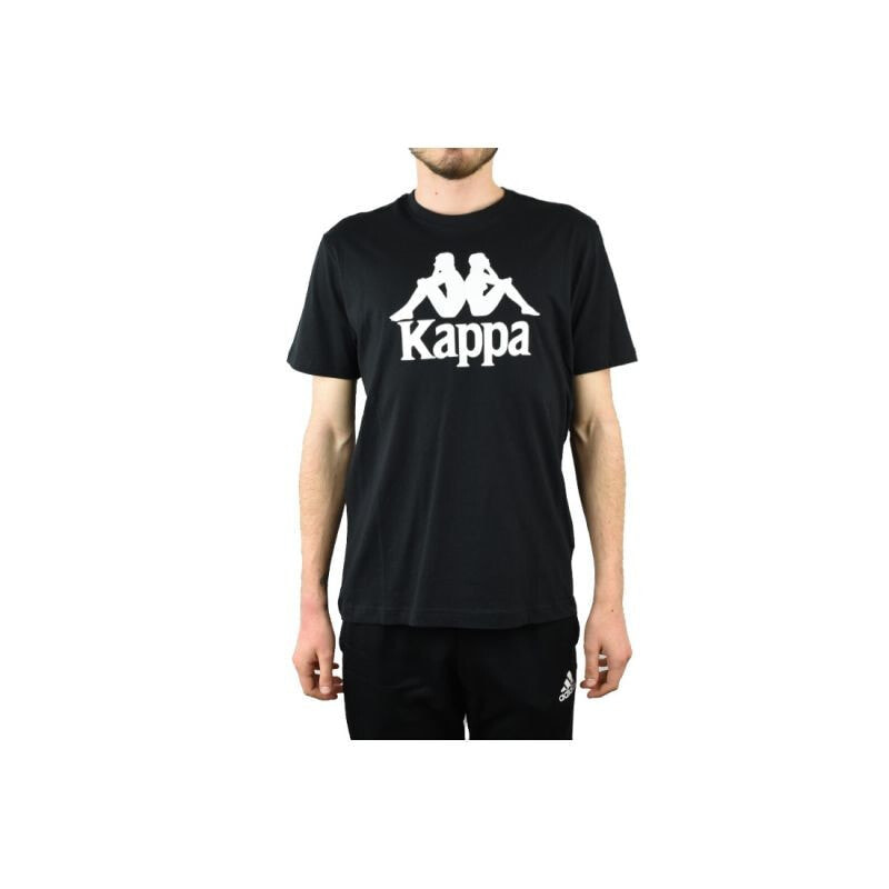 Мужская футболка повседневная черная с логотипом Kappa Caspar M 303910-19-4006