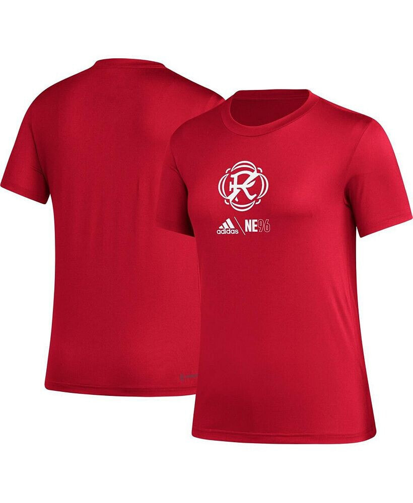 adidas women's Red New England Revolution AEROREADY Club Icon T-shirt