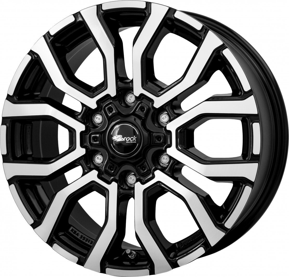 Колесный диск литой RC-Design RC35 schwarz front-poliert 7.5x17 ET55 - LK6/139.7 ML93.1