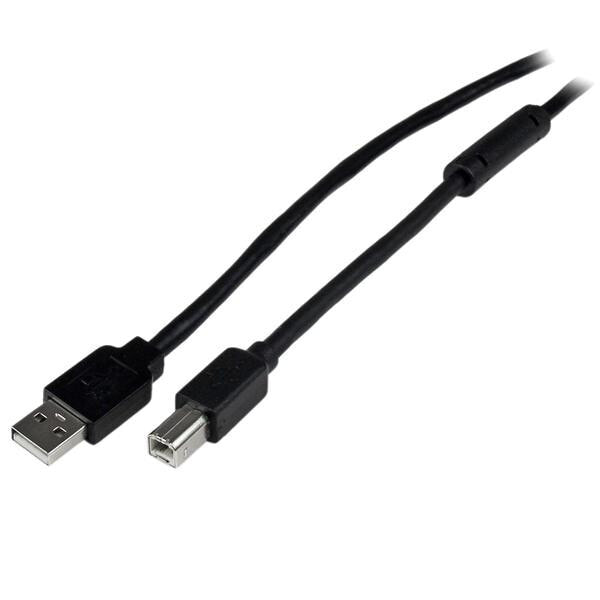 StarTech.com USB2HAB65AC USB кабель 20 m 2.0 USB A USB B Черный