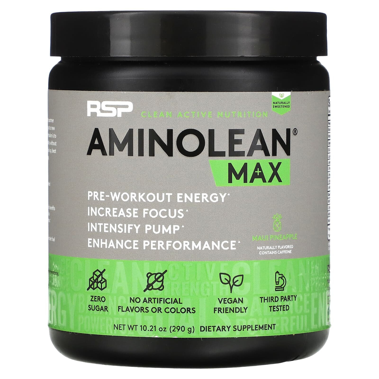 AminoLean Max Pre-Workout Energy, Sweet Peach, 8.8 oz (250 g)