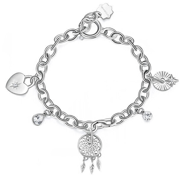 Charming steel bracelet with Chakra pendants BHKB117
