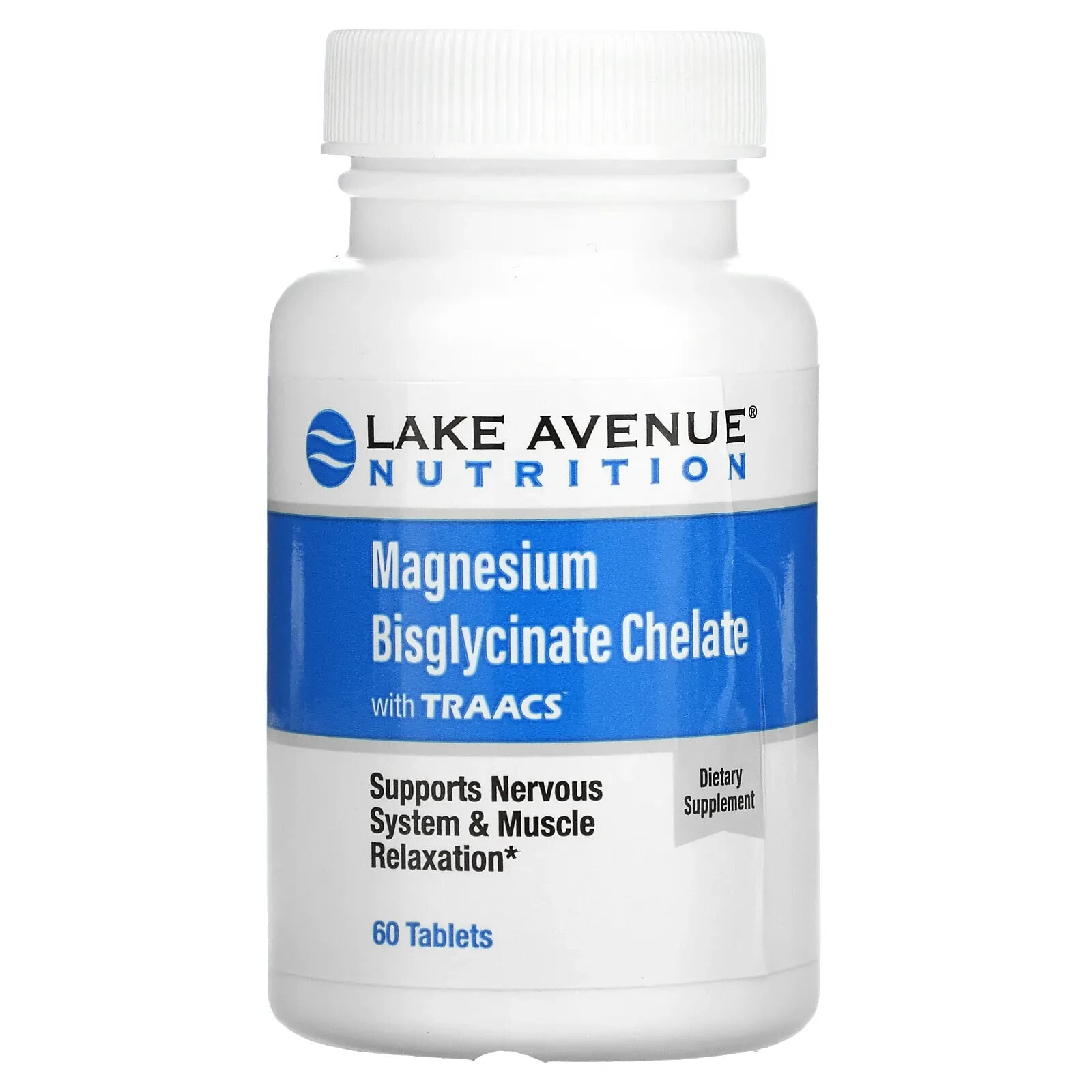 Magnesium Bisglycinate Chelate with TRAACS®, 200 mg, 60 Tablets (100 mg per Tablet)