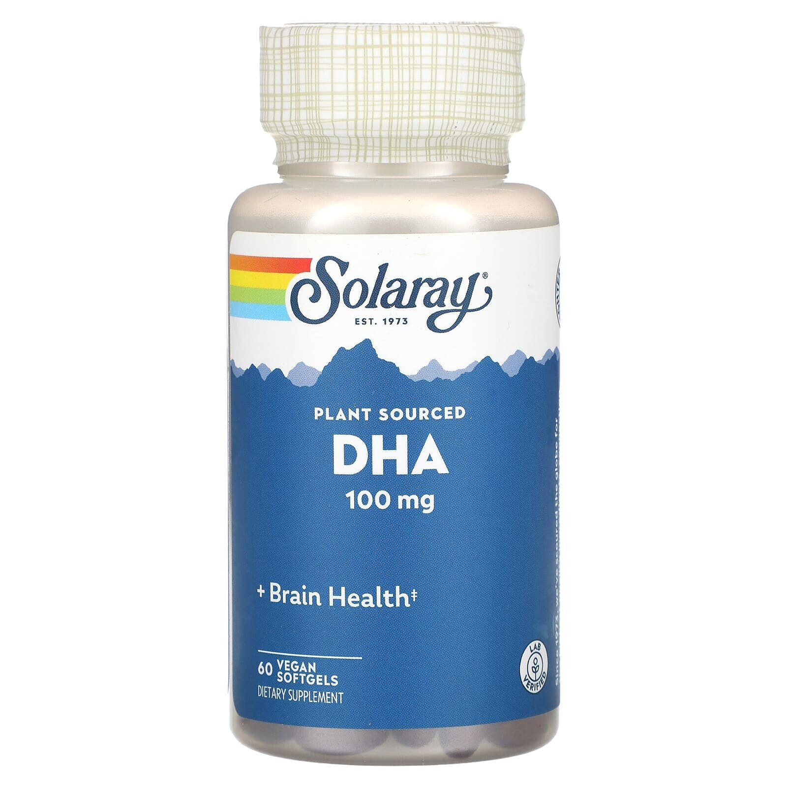 Solaray, DHA, Plant Sourced, 100 mg, 60 Vegan Softgels