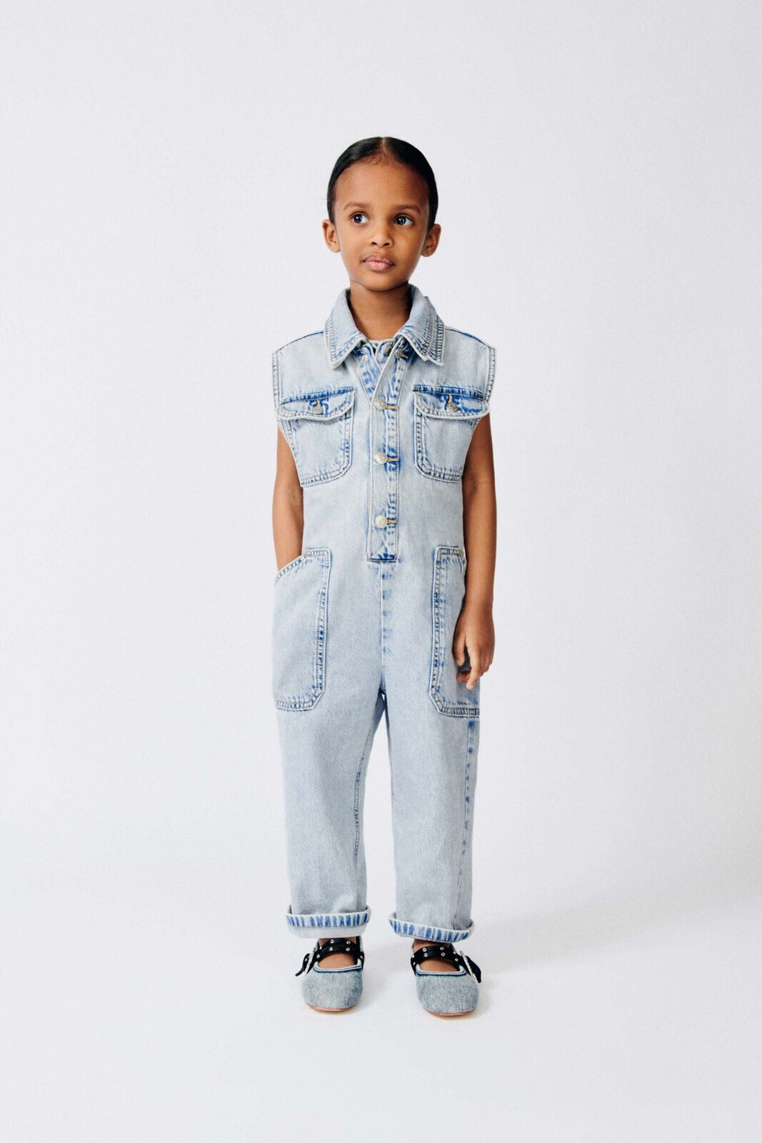 Denim worker jumpsuit