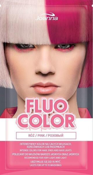 Joanna Fluo Color Pink Shampoo Оттеночный розовый шампунь для светлых волос  35 г