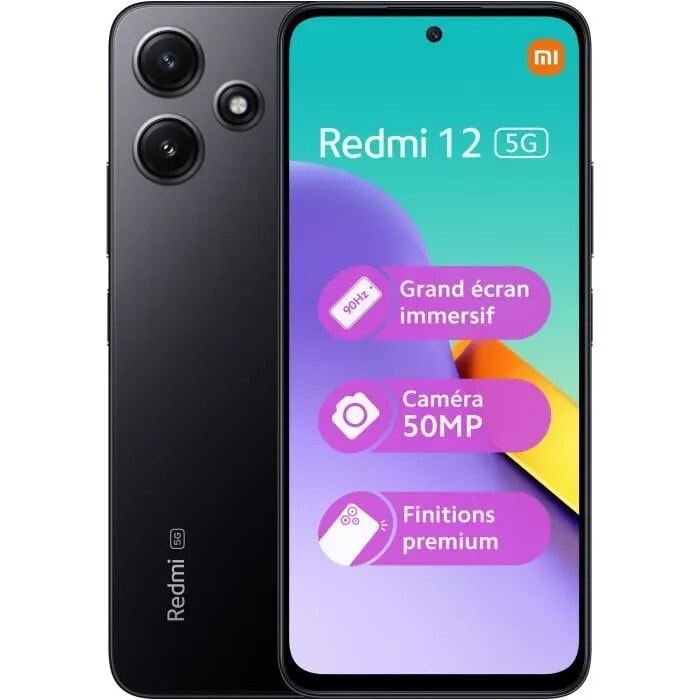 XIAOMI Redmi 12 5G 256 GB Schwarz + MI 20 W weies Ladegert